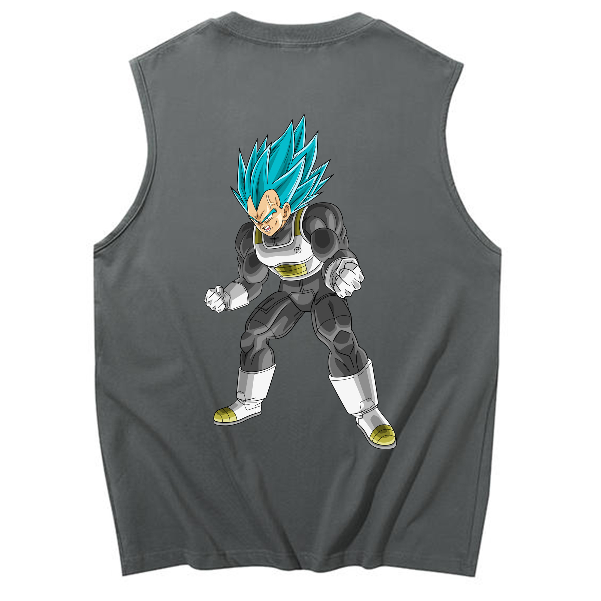 （画像用） ドラゴンボール ベジータ四世（Bejīta Yonsei）DRAGON BALL Vegeta IV コットン100％タンクトップ（背面プリント）